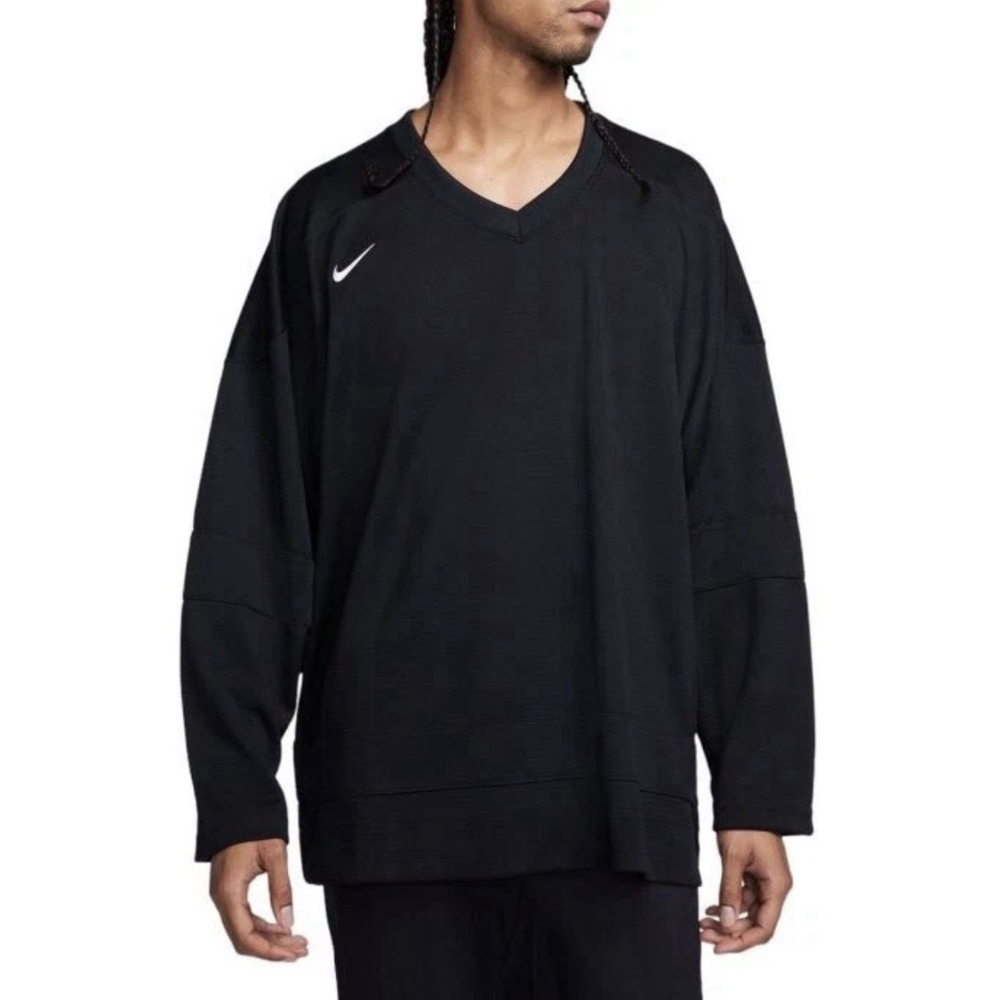 NEW WITH TAGS Nike Men's Hockey Pullover Top JERSEY Size XL New FB8221-010 Black
